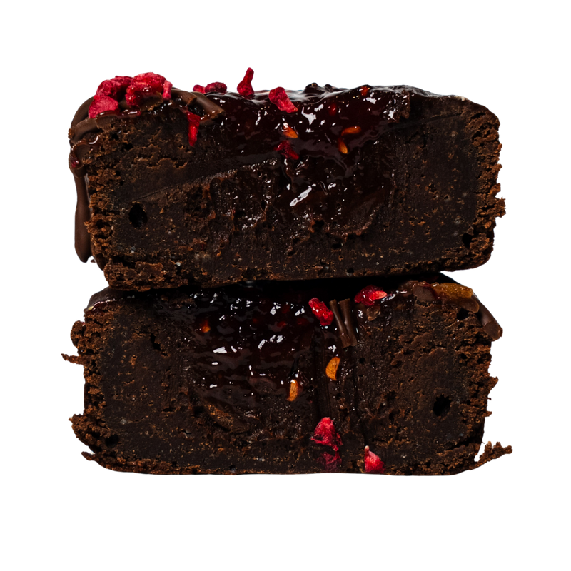 Dark Chocolate Raspberry Brownie (Vegan)
