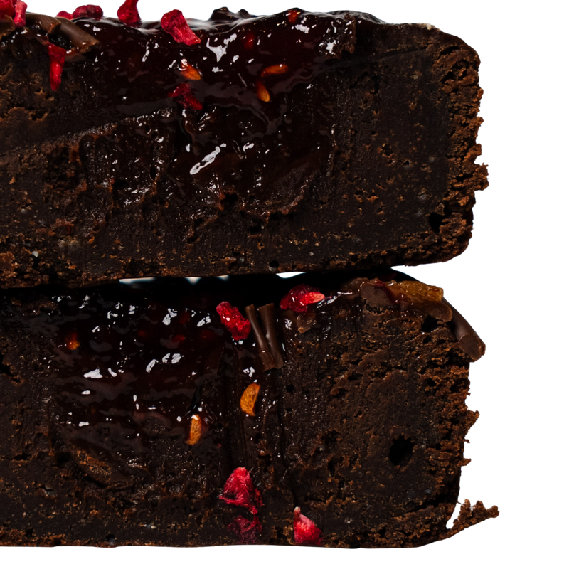 Dark Chocolate Raspberry Brownie (Vegan)