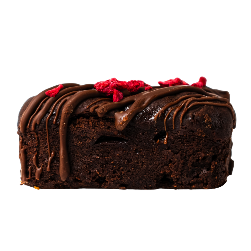 Dark Chocolate Raspberry Brownie (Vegan)